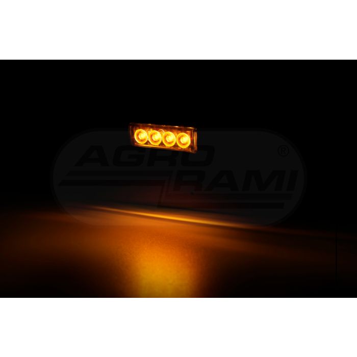 Krátka Slim obrysová lampa HOR88G-GRAPHITE bočná značkovacia LED 12/24V kábel 2x0,75mm-0,5mb