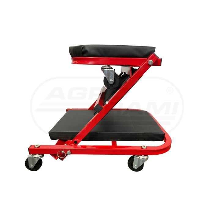 Werkstattliege mit 2-in-1-Stuhlfunktion