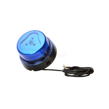 Blue warning beacon 12–24 V, 1 mode, 3 m cable WAŚ W126 867.4 WAŚ