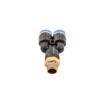 Tee connector fi 6mm male thread