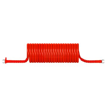 Spiral cable PU-M16x1.5 / 4.5m (red)