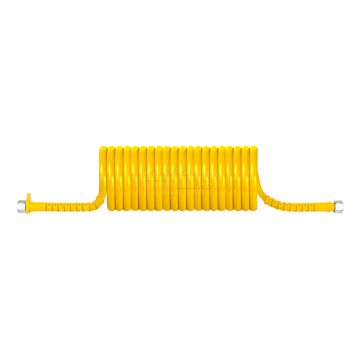 Spiral cable PU-M16x1.5 / 4.5m (yellow)