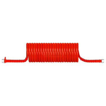Spiral cable PU-M22x1.5 / 4.5m (red)
