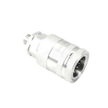 QUICK-CONNECTION SOCKET G1/2 BSP.GW. EXT. CAN-PULL. WITH PRESSURE ELIMINATOR WARYNSKI