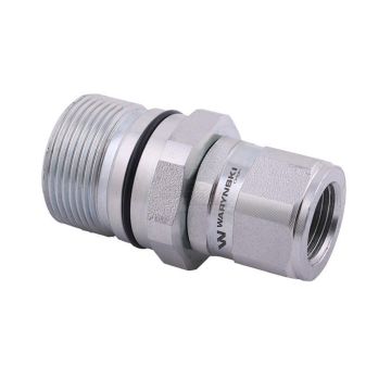 Screwed hydraulic quick connector, G1/2" BSP plug, internal thread 300bar