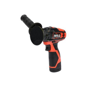AKU leštička 2 rýchlosti YATO 12V 2 Ah ;1h 80 mm