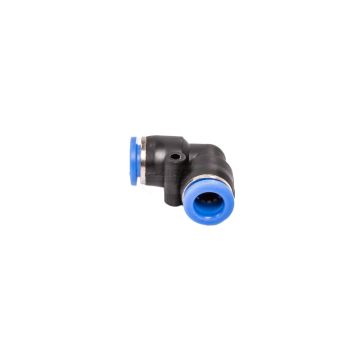 Plastic quick connector, fi-8 elbow