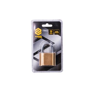 Cipher padlock 50mm x 8mm brass