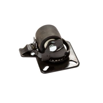 Roue en caoutchouc 50 pivotante avec frein 300 kg.