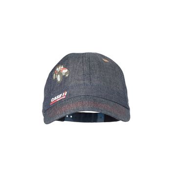 Dětská modrá džínová čepice Case IH