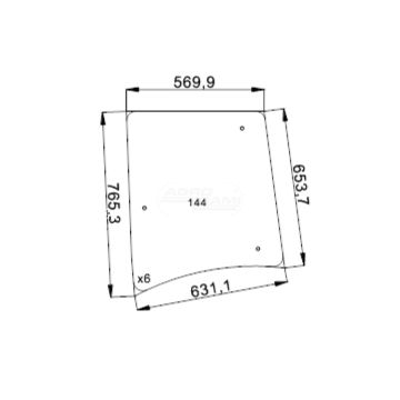 Ľavé bočné okno 53369045 Zetor