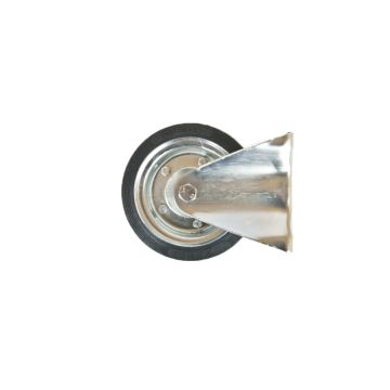 Roue fixe en métal caoutchouté 160x44 KMG