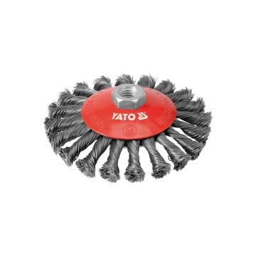 Diskový kartáč FI s závitom nerezový drôt YATO 125 mm M14