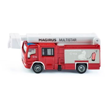 Magirus Multistar TLF s teleskopickým stožárem a záchranným košem Siku S1749