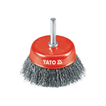 Predný kartáč FI so závitom nerezový drôt YATO 75 mm