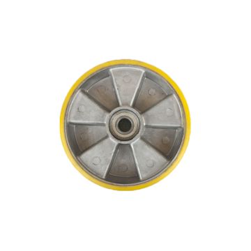 Roue en aluminium-polyuréthane avec roulements à billes encastrés
