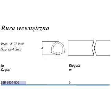 Tuyau triangulaire D36 T-4 int