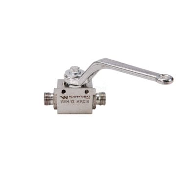 2-way hydraulic ball valve 2/2 M16x1.5 10L with mounting holes 500 bar