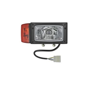 Phare avant type H4 avec câble et connecteur AMP - droit WESEM