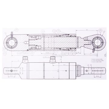 Double acting hydraulic cylinder