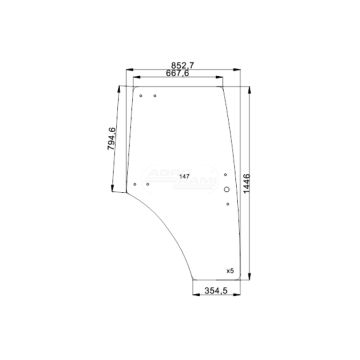 Sklo pravých dveří /ZELENÉ/