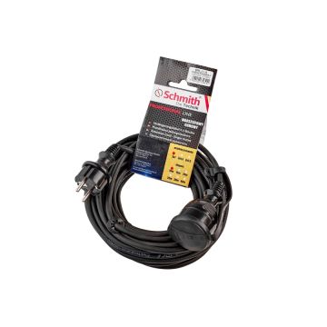 Gumový predlžovací kábel 3x2,5mmx30m ČIERNA