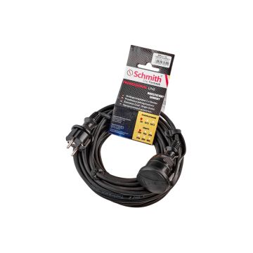 Gumový predlžovací kábel 3x1,5mmx15m ČIERNA