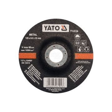 Brúsna kotúčová doska na kov YATO 125x6,0x22 mm