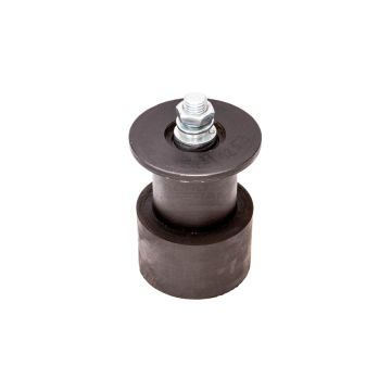 Cast iron and rubber roller with flange 101