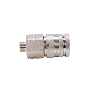 Hydraulischer Schnellwechsler, Trockenkupplung, Buchse M18 x 1,5, 12 l, Außengewinde ISO16028 WIFM18MZ Waryński