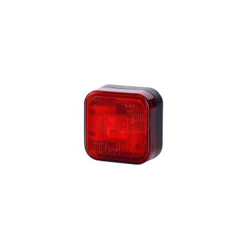Square outline light with reflector – red HORPOL