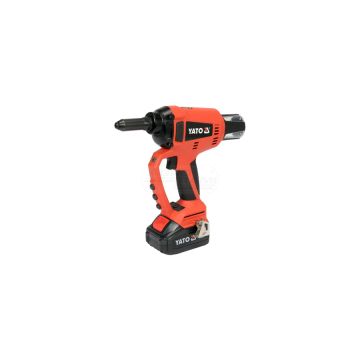Nitovačka na nity s batériou a nabíjačkou YATO 18V 2.4, 3-3.2, 4, 4.8-5 mm