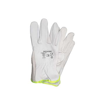 Kožené pracovné rukavice so suchým zipsom, veľkosť 11 (12 párov) Schmith