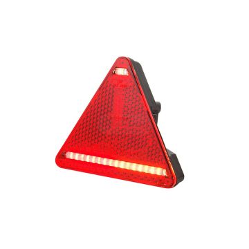 Rechte LED-Rückleuchte, 12V–24V, mit Kennzeichenbeleuchtung, Rückstrahler und 185 cm Kabel WAŚ