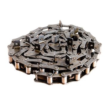 Grain conveyor chain with 13 blades