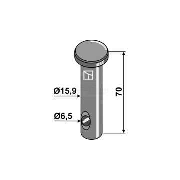 Brány ZUBNÍ ČEP M16X65 IND
