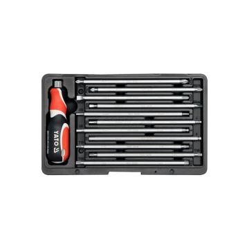 Skrutkovač s obojstrannými vymeniteľnými koncovkami YATO 22w1 12 ks