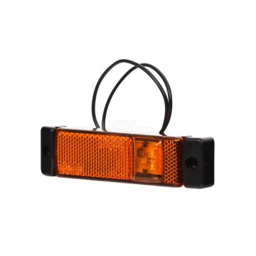 Feu combiné de position latéral à LED, 12V–24V, avec catadioptre et câble de 21 cm WAŚ