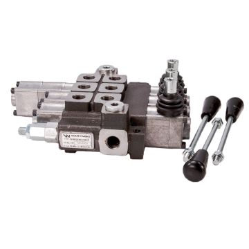 3-sekční hydraulický rozvaděč, max. průtok 40L, 1-plovoucí sekce W-ROZ40L/3X1P Waryński