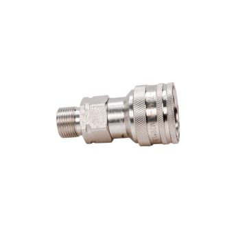Hydraulic quick connector, M20x1.5 socket, EURO external thread (ISO 7241-A)