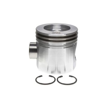 Engine piston with pin