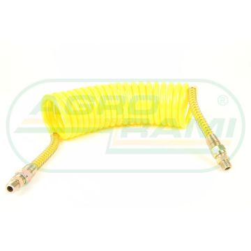 PUR M16 spirálový kabel /žlutý/