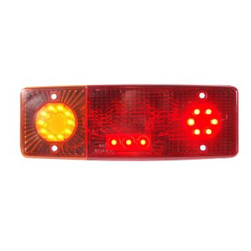 Left rear LED combination lamp, 12V–24V, with license plate light and 200 cm cable  WAŚ