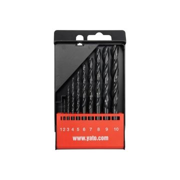 Vrtáky na kov HSS YATO 1-10 mm 10 ks