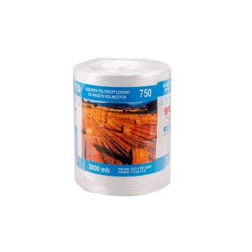 Zemědělský polypropylenový provaz 750 Tex1300 3000 m 4 kg bílý TEGAFOL