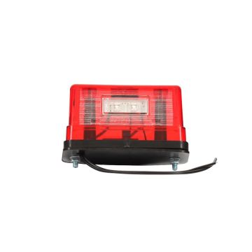 Zadné kombinované LED svetlo, 12/24V, s osvetlením ŠPZ a káblom 13 cm WAŚ