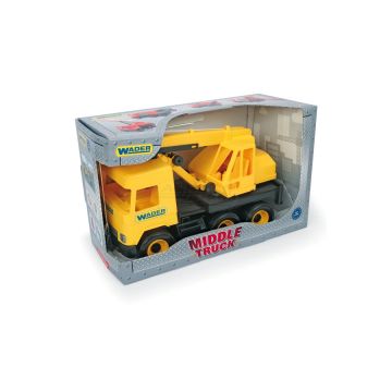 Middle Truck crane yellow in a carton
