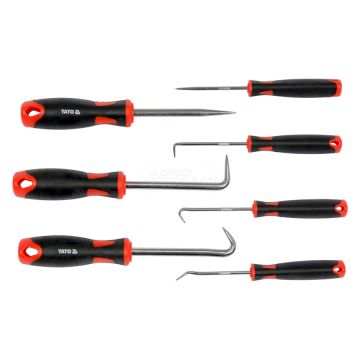 Sada háčikov s rukoväťou YATO 7 ks