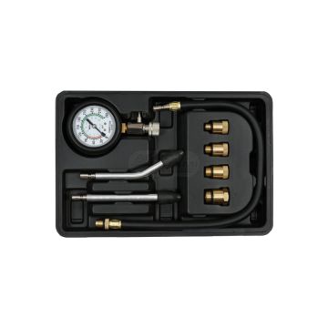 Merací prístroj na tlak kompresie pre benzínové motory vrátane adaptéra YATO 8 ks