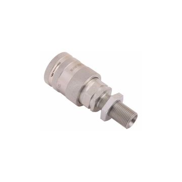Hydraulische Schnellkupplung, lange Buchse mit Druckeliminator M18x1,5 Außengewinde EURO 9100818GL ISO 7241-A WARYŃSKI Waryński